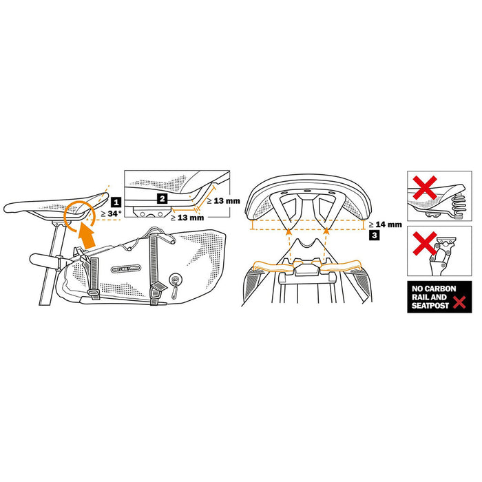 Ortlieb Seat-Pack QR measurements